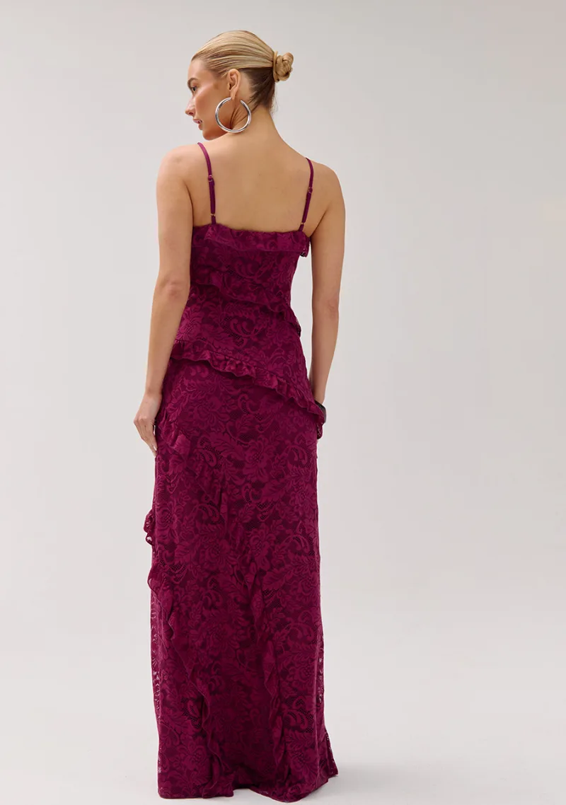 Jurk Sammie van Harper & Yve, kleur Cassis