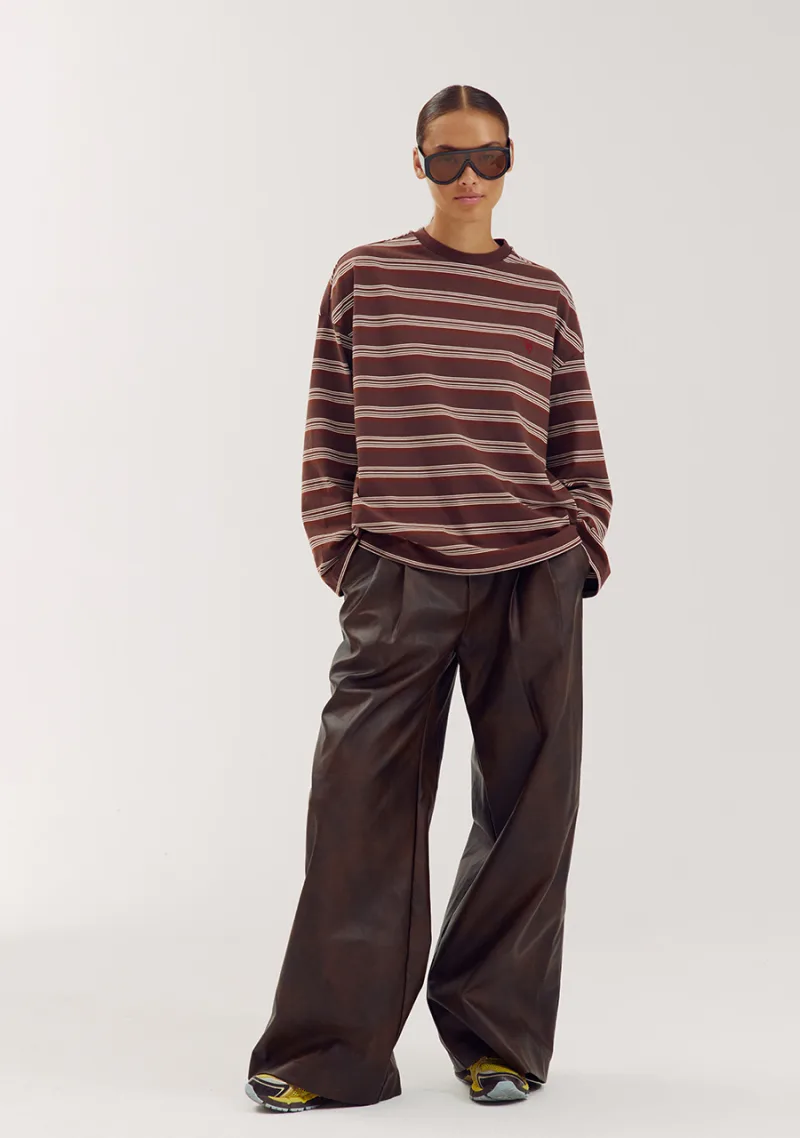 T-shirt Tommy van Harper & Yve, kleur Brown Stripe