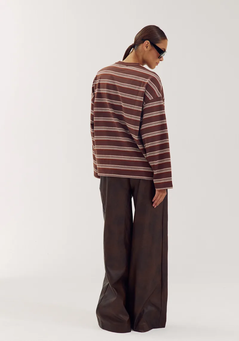 T-shirt Tommy van Harper & Yve, kleur Brown Stripe