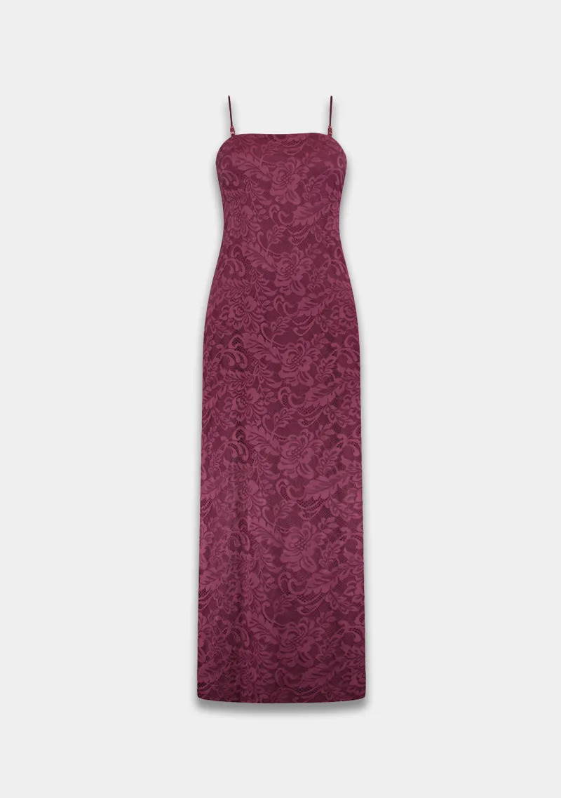 Jurk Vivien van Harper & Yve, kleur Cassis