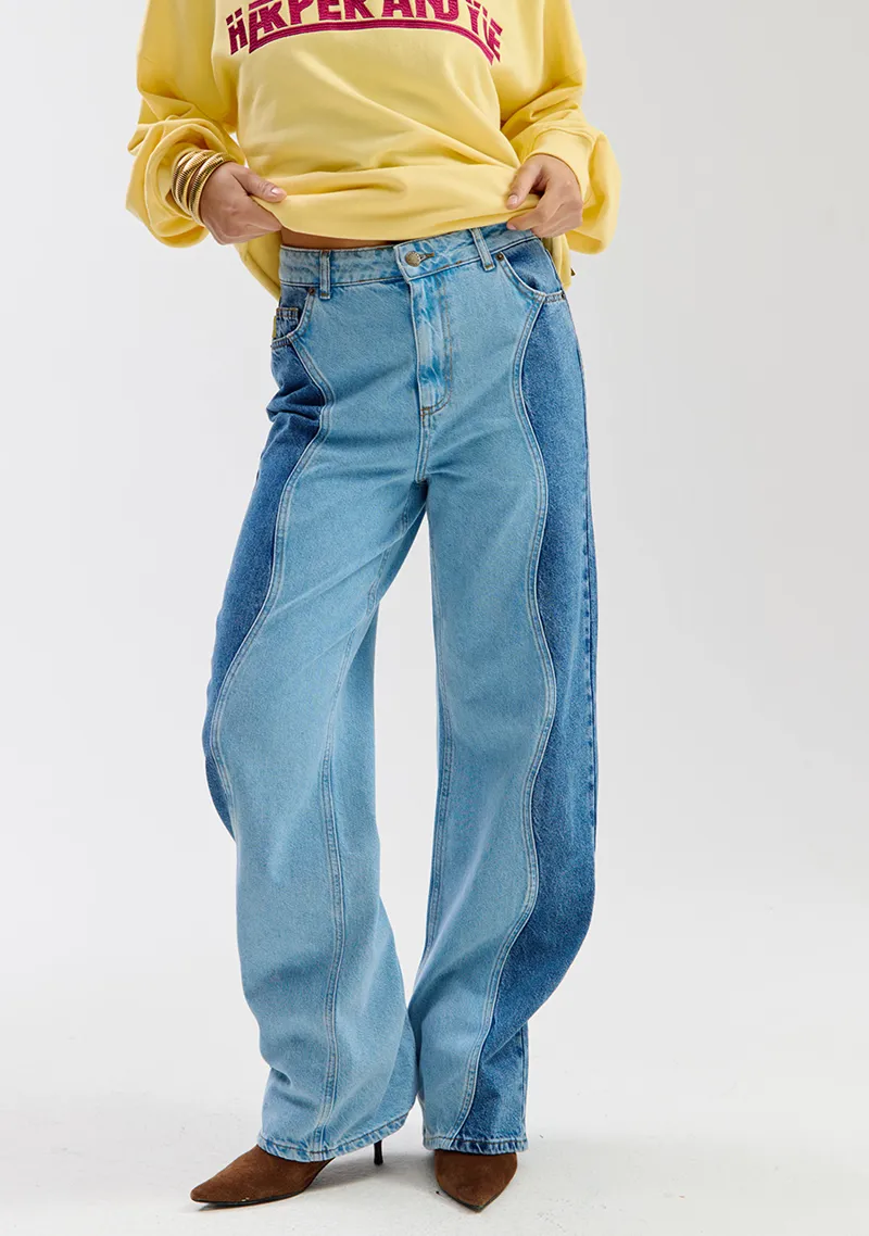 Yve Pants van Harper & Yve, kleur Light/Mid Blue