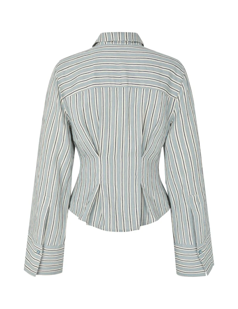 Kalana Blouse van MbyM, kleur Smoke Blue Kleo Stripe