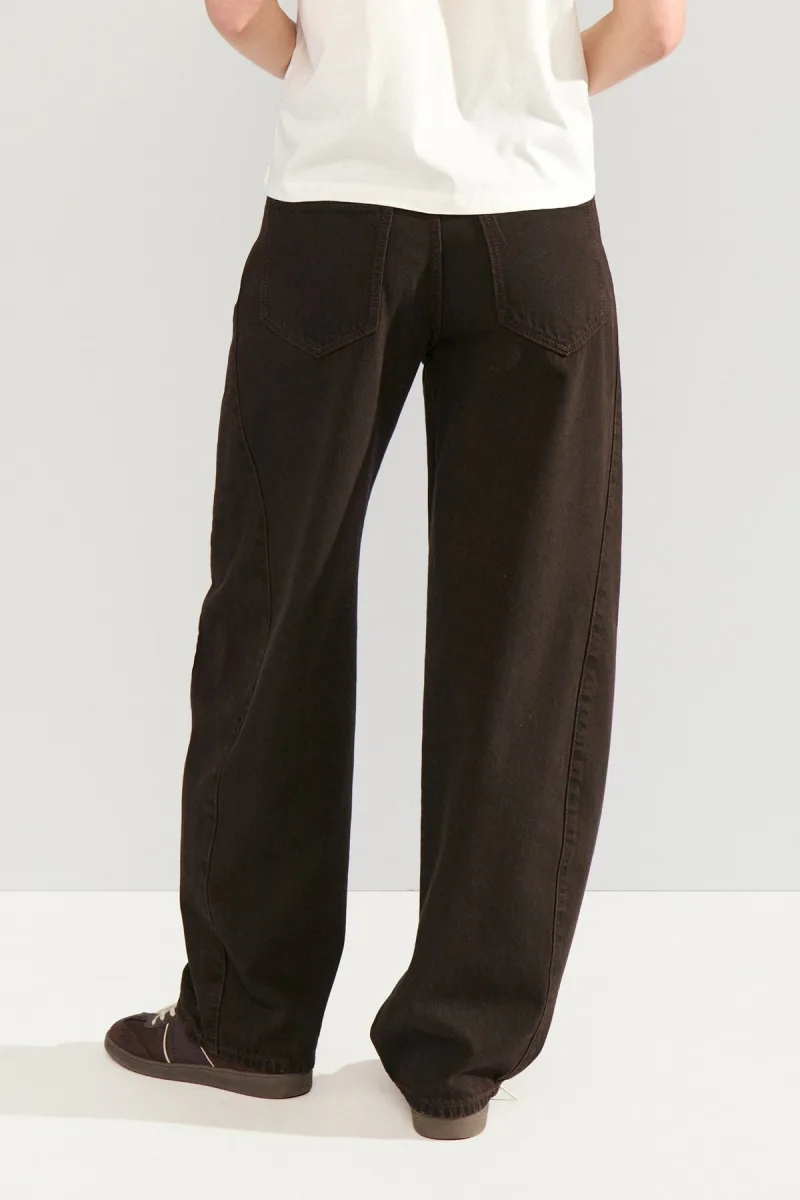 Nuamsterdam Hr Barrel Jeans van Nümph, kleur Black Coffee
