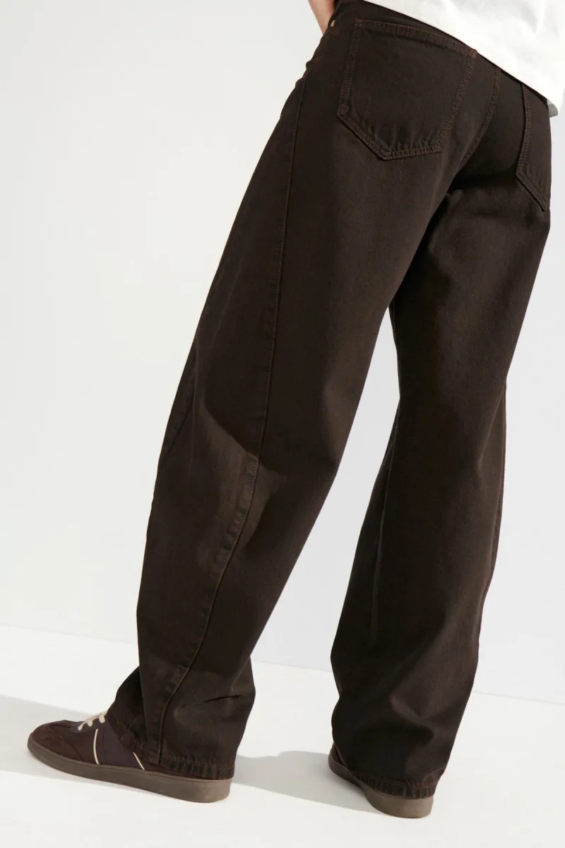 Nuamsterdam Hr Barrel Jeans van Nümph, kleur Black Coffee