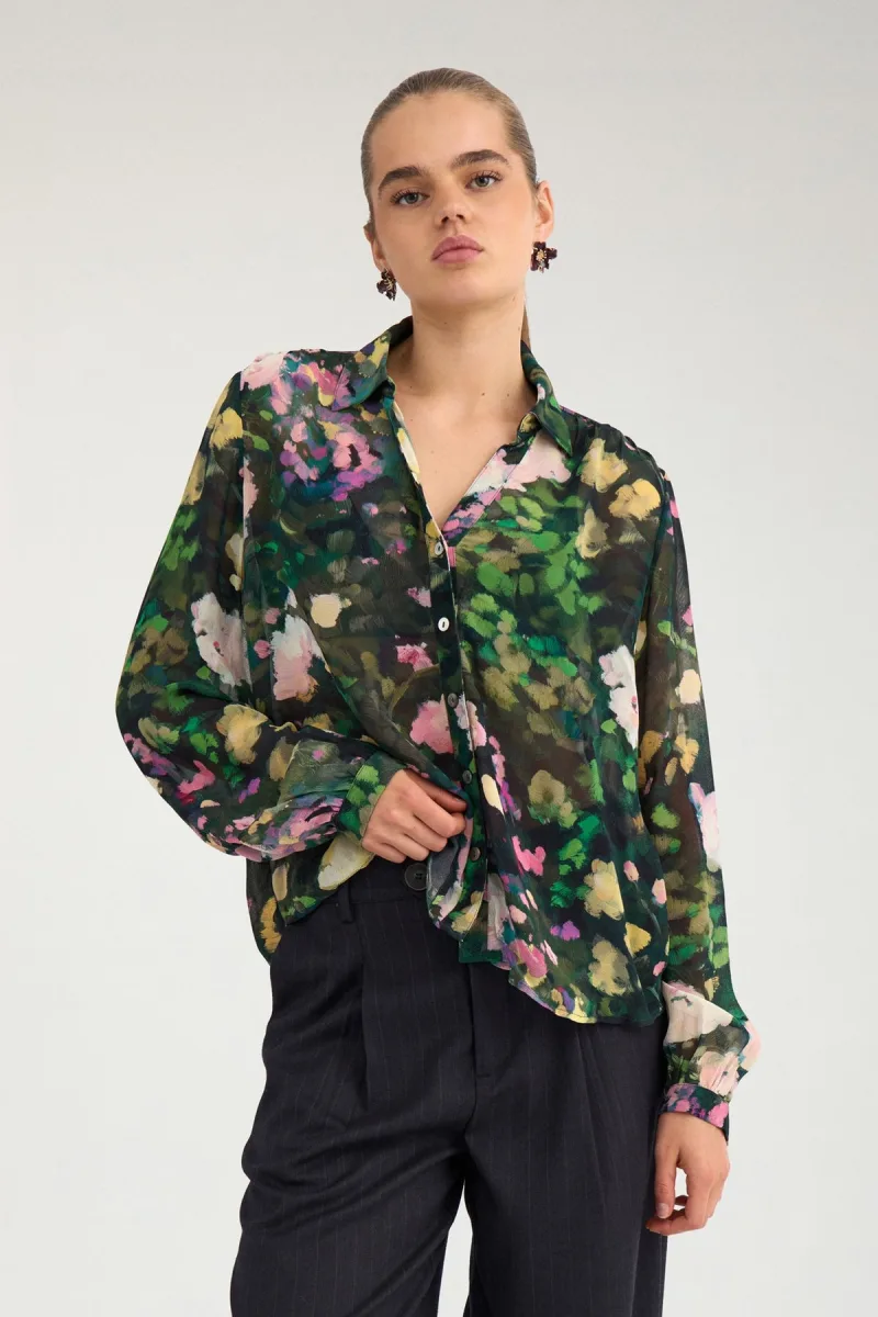 Nuarvi Shirt van Nümph, kleur Botanical Garden