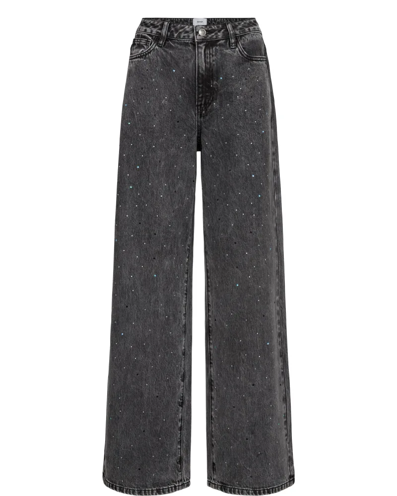 Nubrooklyn Hr Wide Stone Jeans van Nümph, kleur Grey Denim