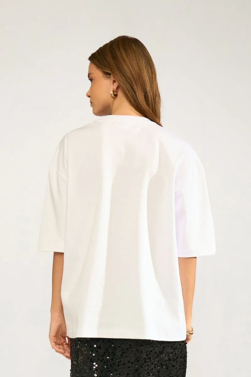 Nugira T-Shirt van Nümph, kleur Bright White