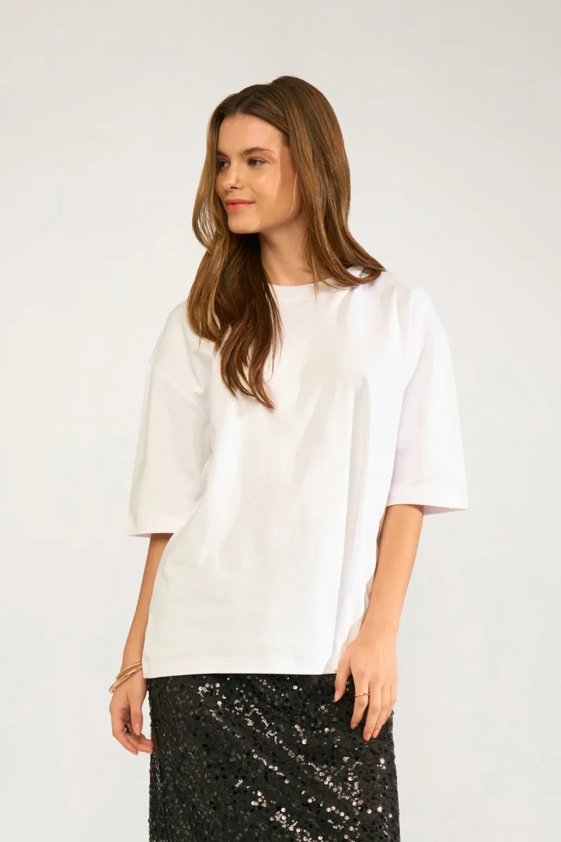 Nugira T-Shirt van Nümph, kleur Bright White