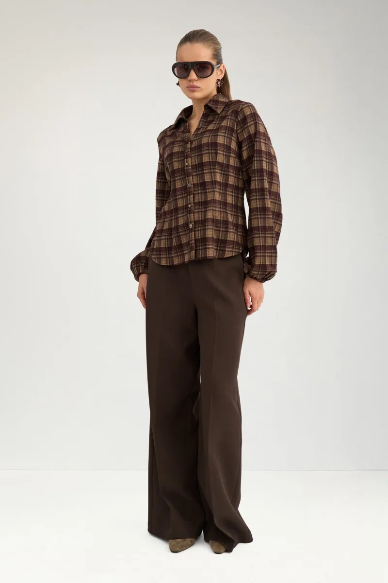 Nuglamy Shirt van Nümph, kleur Chocolate Plum