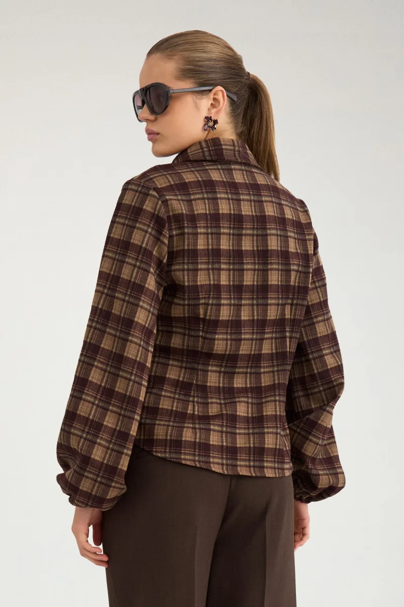 Nuglamy Shirt van Nümph, kleur Chocolate Plum
