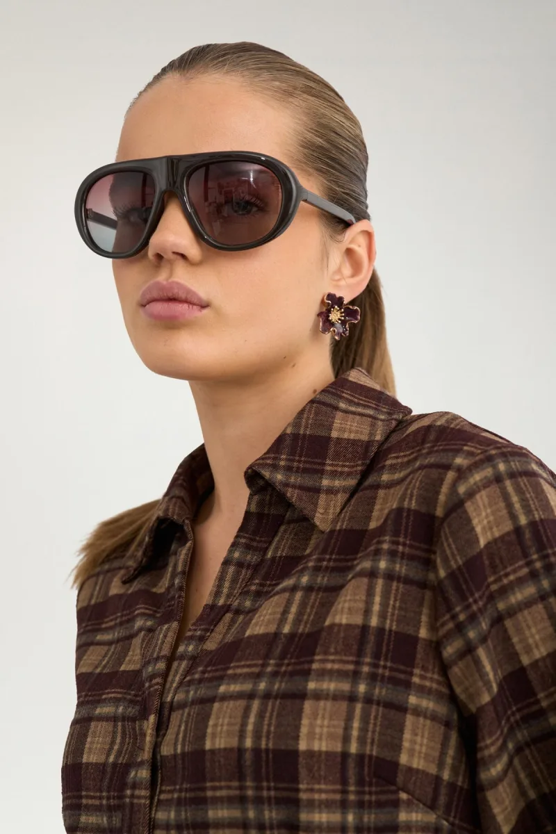 Nuglamy Shirt van Nümph, kleur Chocolate Plum