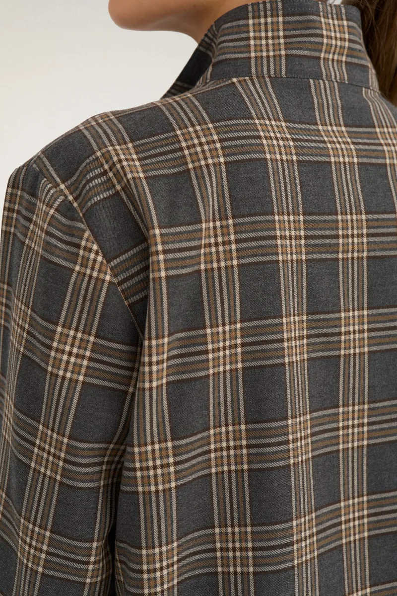 Nukamala Zip Shirt van Nümph, kleur Dark Grey Melange