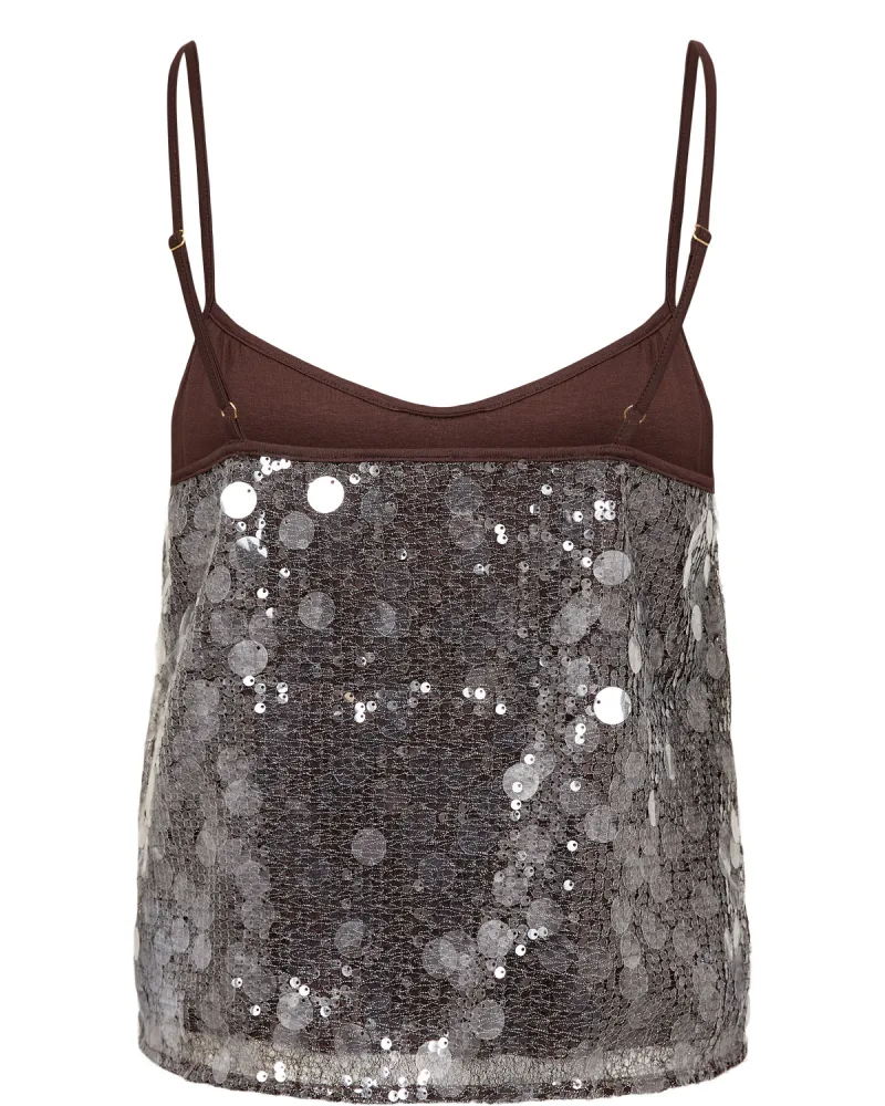 Nulaije Top van Nümph, kleur Chocolate Plum