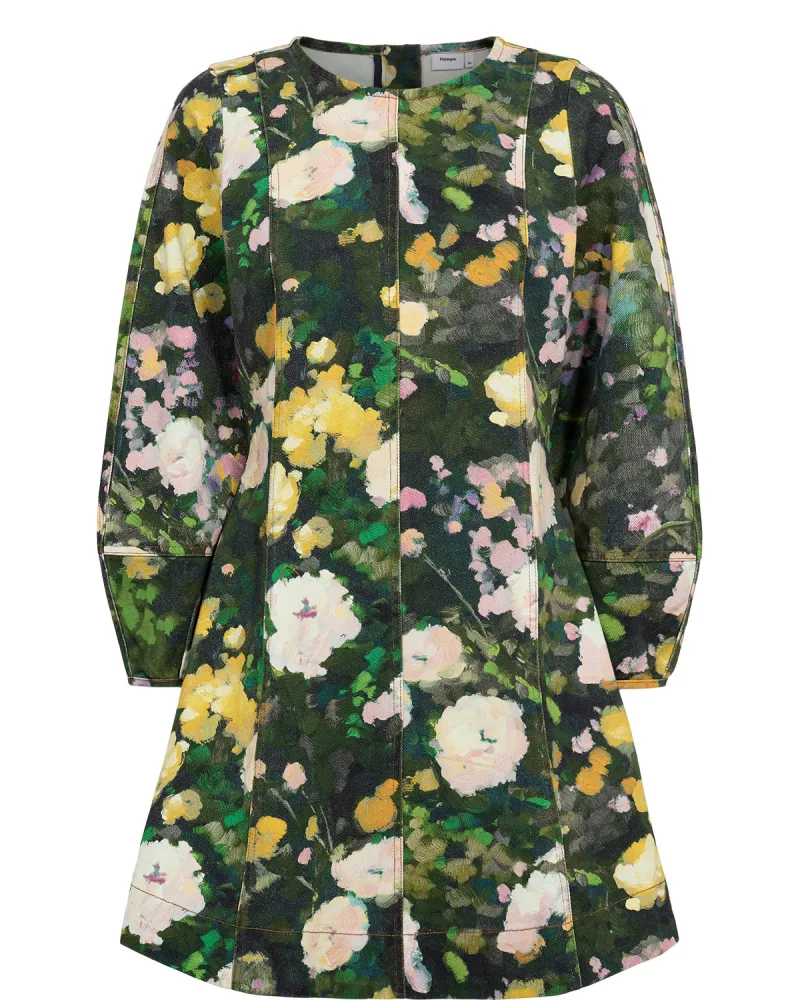 Nulissa Ls Dress van Nümph, kleur Botanical Garden