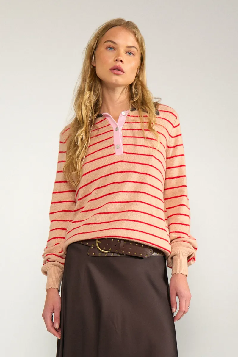 Nulucinda Stripe Pullover van Nümph, kleur Roebuck