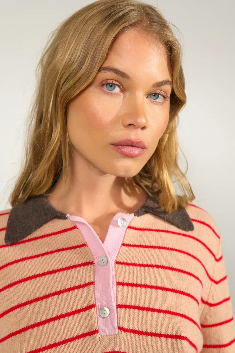 Nulucinda Stripe Pullover van Nümph, kleur Roebuck