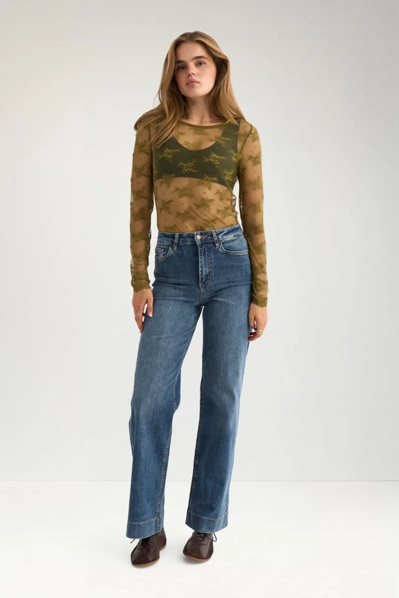 Nunatalia Blouse van Nümph, kleur Fir Green