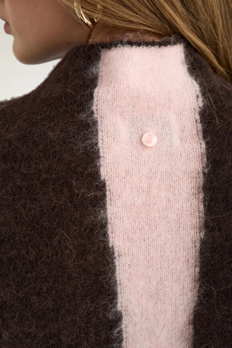 Nuriette Simma Pullover van Nümph, kleur Chocolate Plum