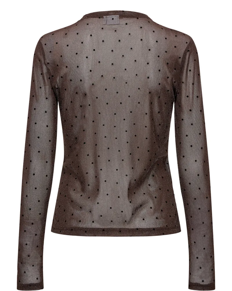 Nushanta Ls Blouse van Nümph, kleur Pinecone