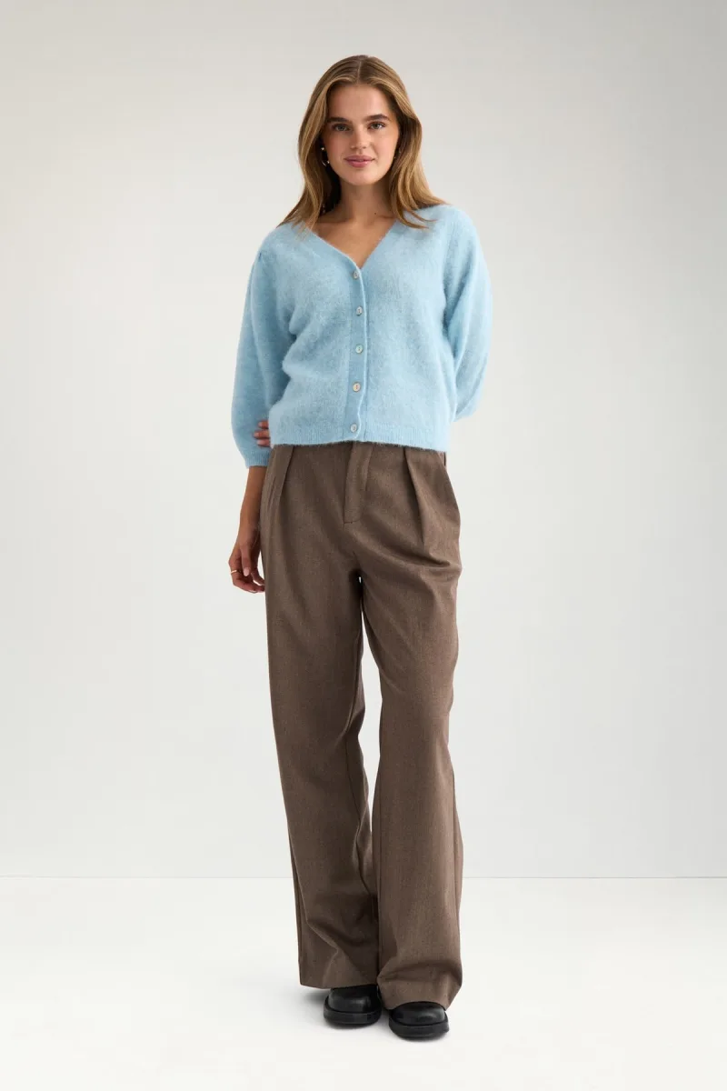 Nusuri Brushed Ss Cardigan van Nümph, kleur Forget Me Not