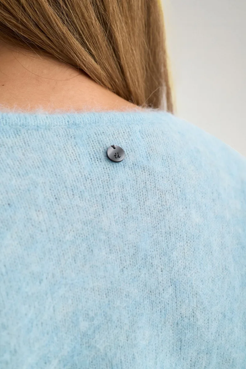 Nusuri Brushed Ss Cardigan van Nümph, kleur Forget Me Not