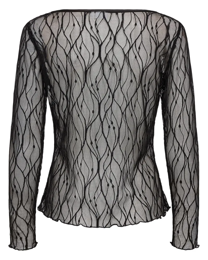 Nutallah Blouse van Nümph, kleur Caviar