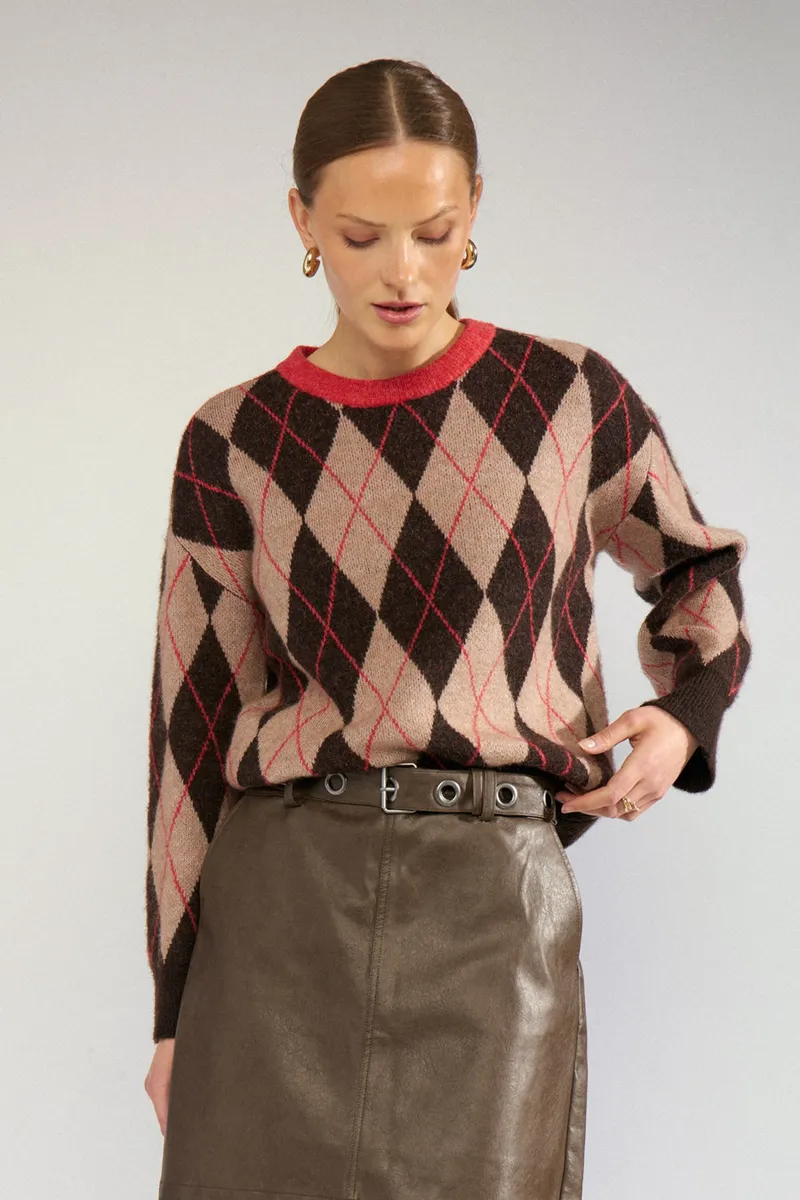 Nutikla Pullover van Nümph, kleur Goji Berry