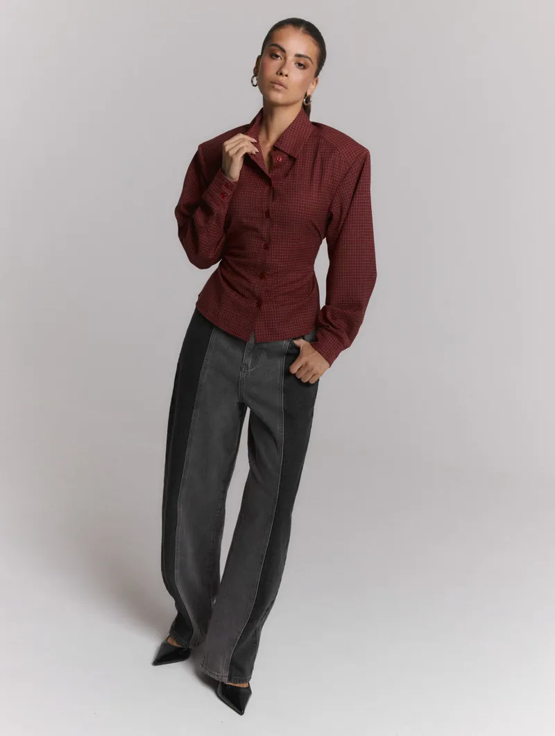 Balloonfit Pants Emma van Refined Department, kleur Antra