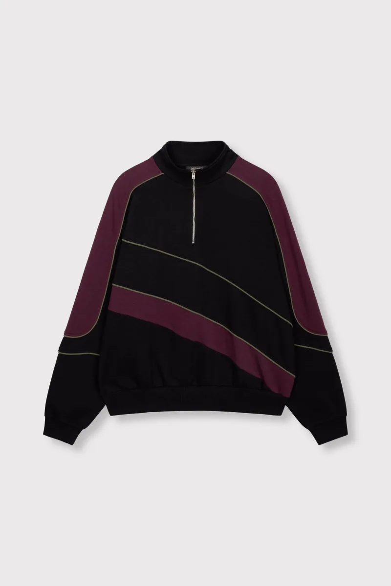 Fadey Sweater With Zipper van Refined Department, kleur Black
