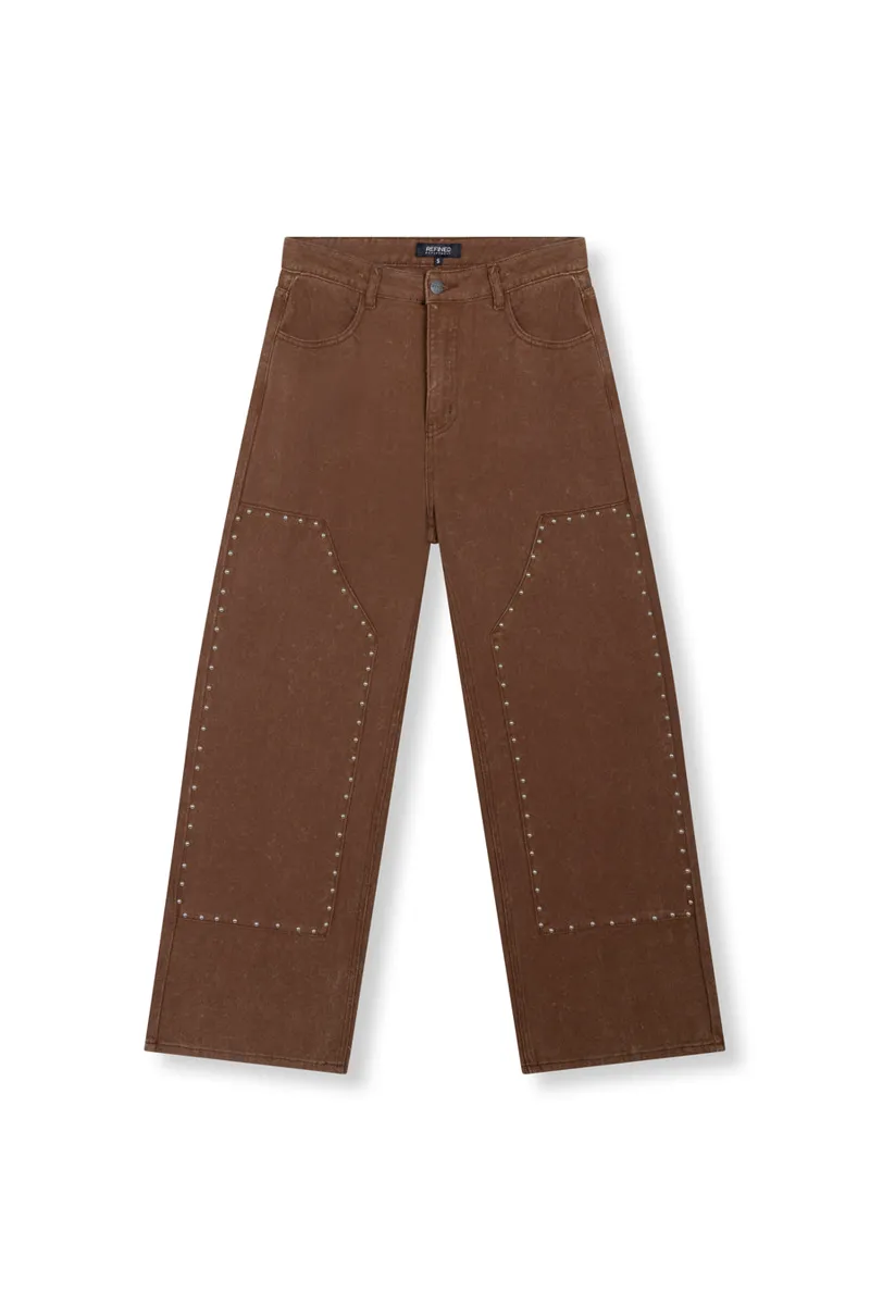 Jeans Payton van Refined Department, kleur Brown