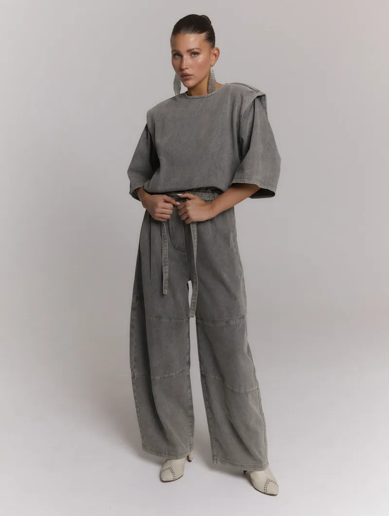 Jumpsuit Mona van Refined Department, kleur Mid Grey