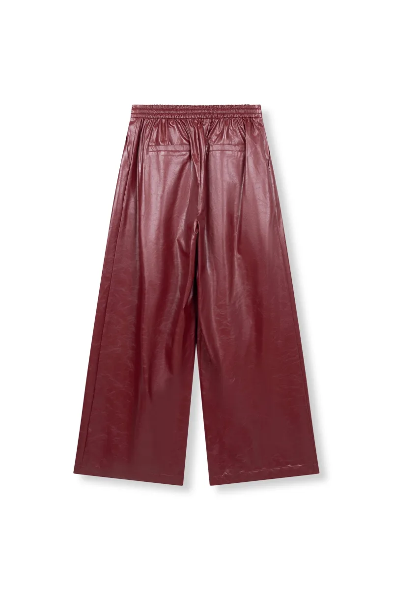 Pu Pants Bibi van Refined Department, kleur Bordeaux