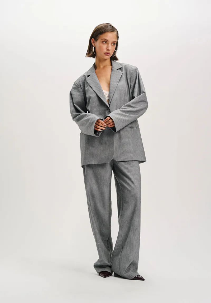Relaxed Pants Kalea van Refined Department, kleur Light Grey