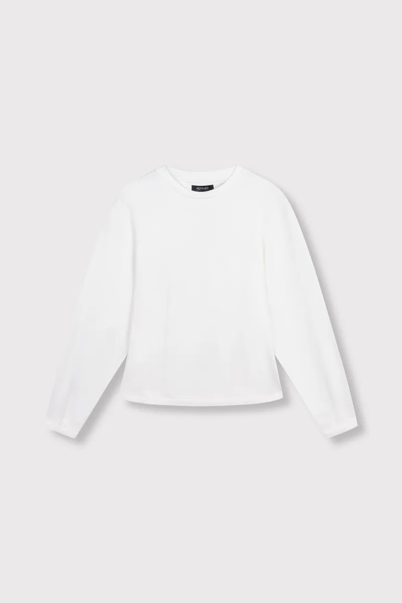 Yumi Top van Refined Department, kleur Off White
